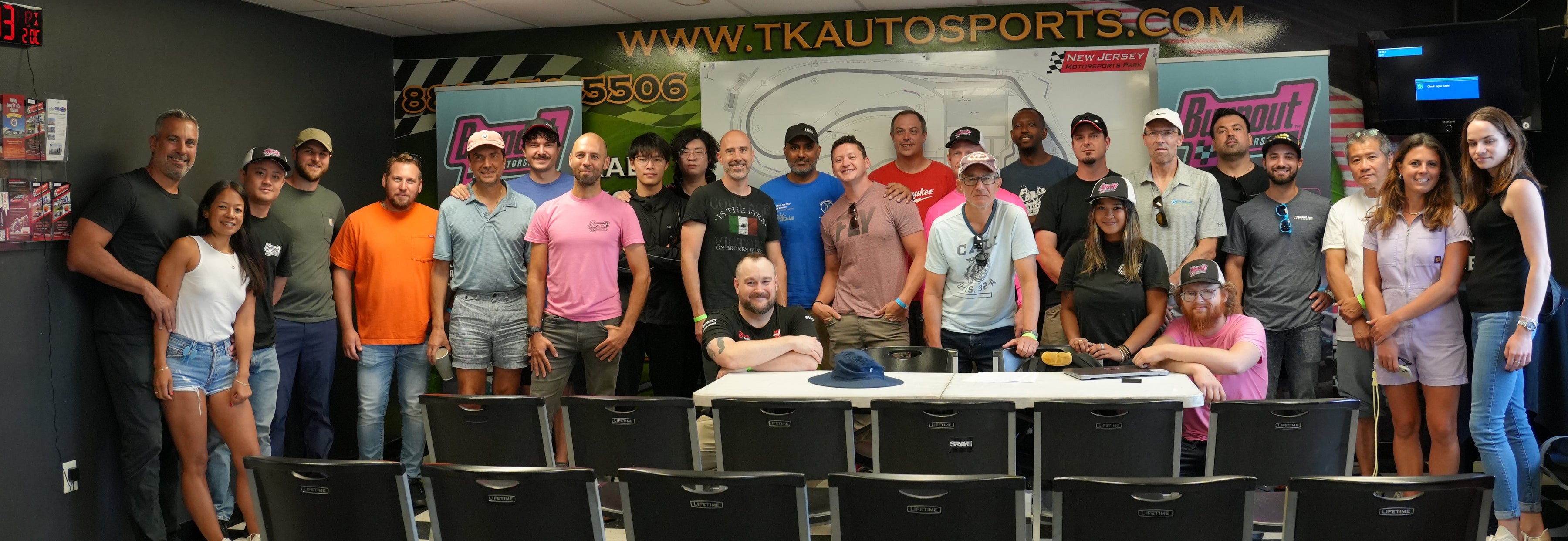 Group standing for a picture for Burnout Academy